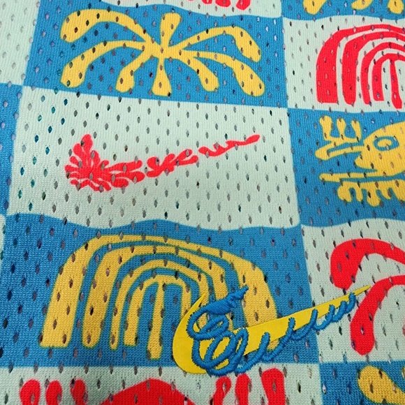 Nike Mesh Hawaiian Resort Camp Shirt Men's Sz M DV0041-446 Dri-Fit Button Up NWT - Picture 7 of 12